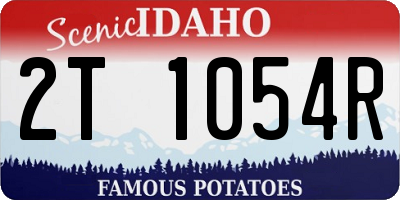 ID license plate 2T1054R
