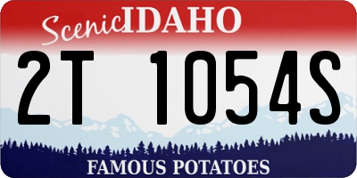 ID license plate 2T1054S