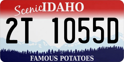 ID license plate 2T1055D