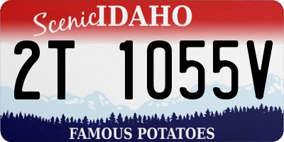 ID license plate 2T1055V