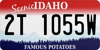 ID license plate 2T1055W