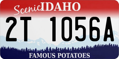 ID license plate 2T1056A