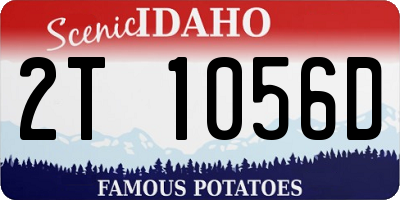 ID license plate 2T1056D