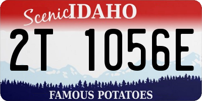 ID license plate 2T1056E