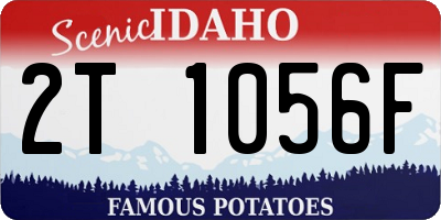 ID license plate 2T1056F
