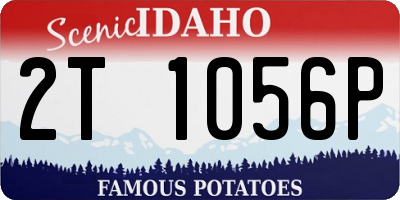 ID license plate 2T1056P