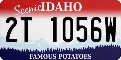 ID license plate 2T1056W