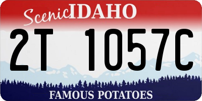 ID license plate 2T1057C