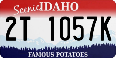 ID license plate 2T1057K