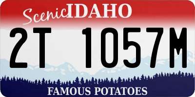 ID license plate 2T1057M
