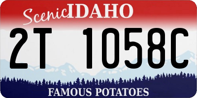 ID license plate 2T1058C