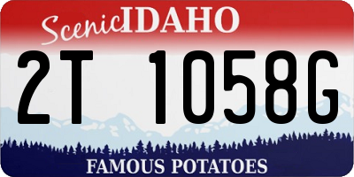 ID license plate 2T1058G
