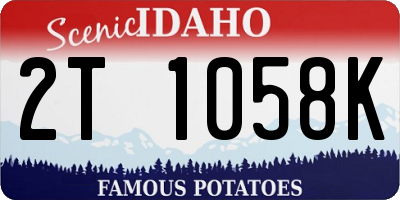 ID license plate 2T1058K