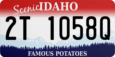 ID license plate 2T1058Q