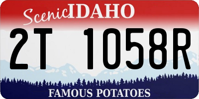 ID license plate 2T1058R