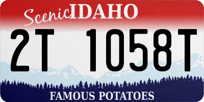 ID license plate 2T1058T
