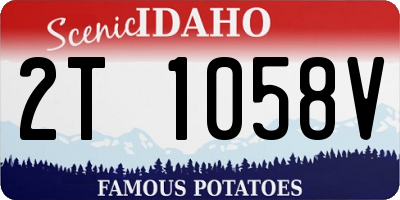 ID license plate 2T1058V