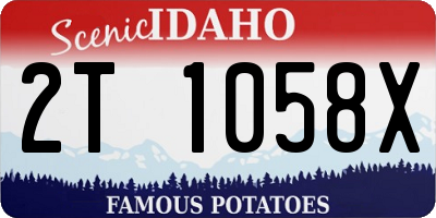 ID license plate 2T1058X