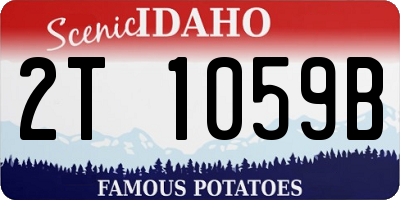 ID license plate 2T1059B
