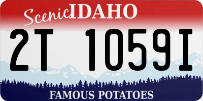 ID license plate 2T1059I