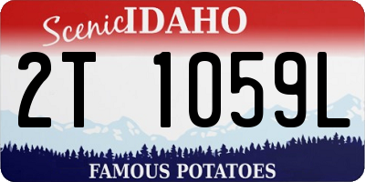 ID license plate 2T1059L