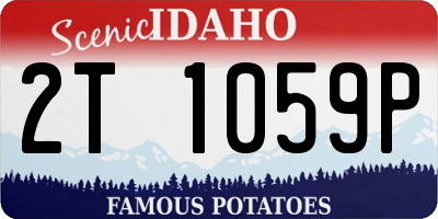ID license plate 2T1059P