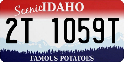 ID license plate 2T1059T