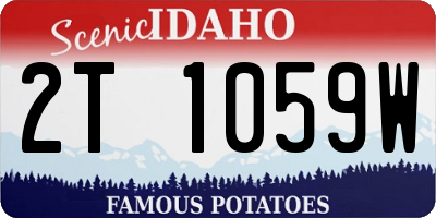 ID license plate 2T1059W