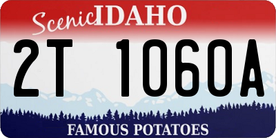ID license plate 2T1060A