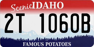 ID license plate 2T1060B
