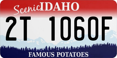 ID license plate 2T1060F