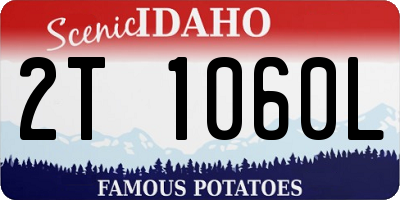 ID license plate 2T1060L