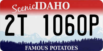 ID license plate 2T1060P