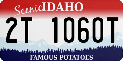 ID license plate 2T1060T