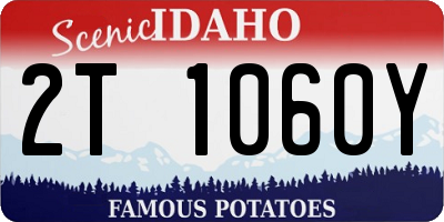 ID license plate 2T1060Y