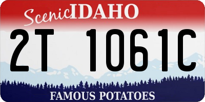 ID license plate 2T1061C
