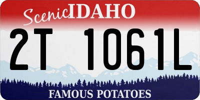 ID license plate 2T1061L
