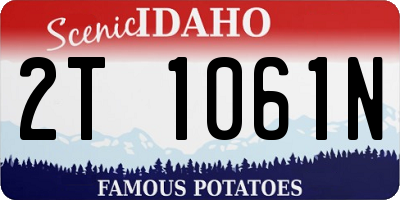 ID license plate 2T1061N