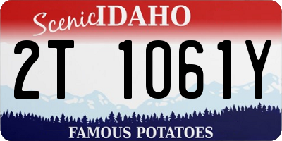 ID license plate 2T1061Y