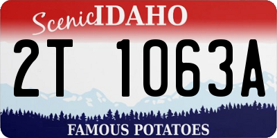 ID license plate 2T1063A