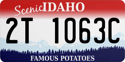 ID license plate 2T1063C