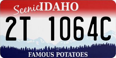ID license plate 2T1064C