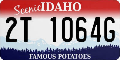 ID license plate 2T1064G