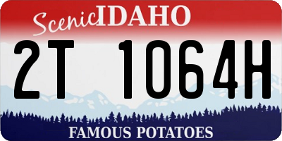 ID license plate 2T1064H