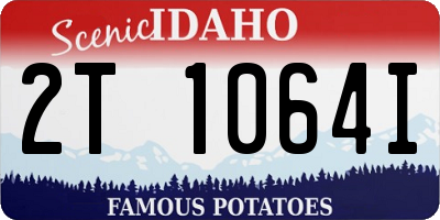 ID license plate 2T1064I
