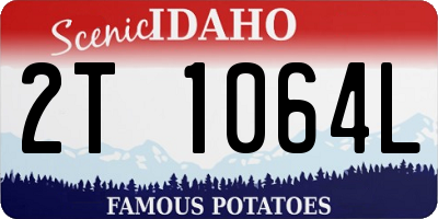 ID license plate 2T1064L