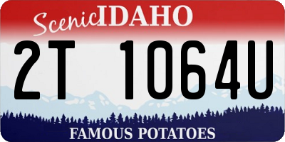 ID license plate 2T1064U