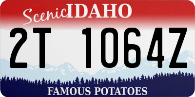 ID license plate 2T1064Z