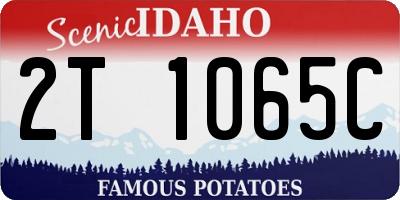 ID license plate 2T1065C