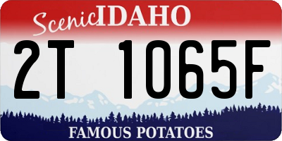 ID license plate 2T1065F